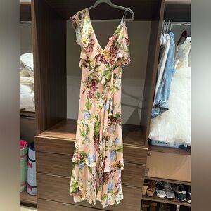 NICHOLAS the Label Pink Floral High Low Dress